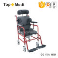 Cômoda de crianças com paralisia cerebral manual de alumínio Topmedi cadeira de rodas